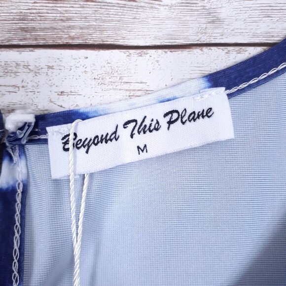 Beyond This Plane Womens Jumpsuit M Sleeveless Wide Leg 528A - Picture 4 of 6